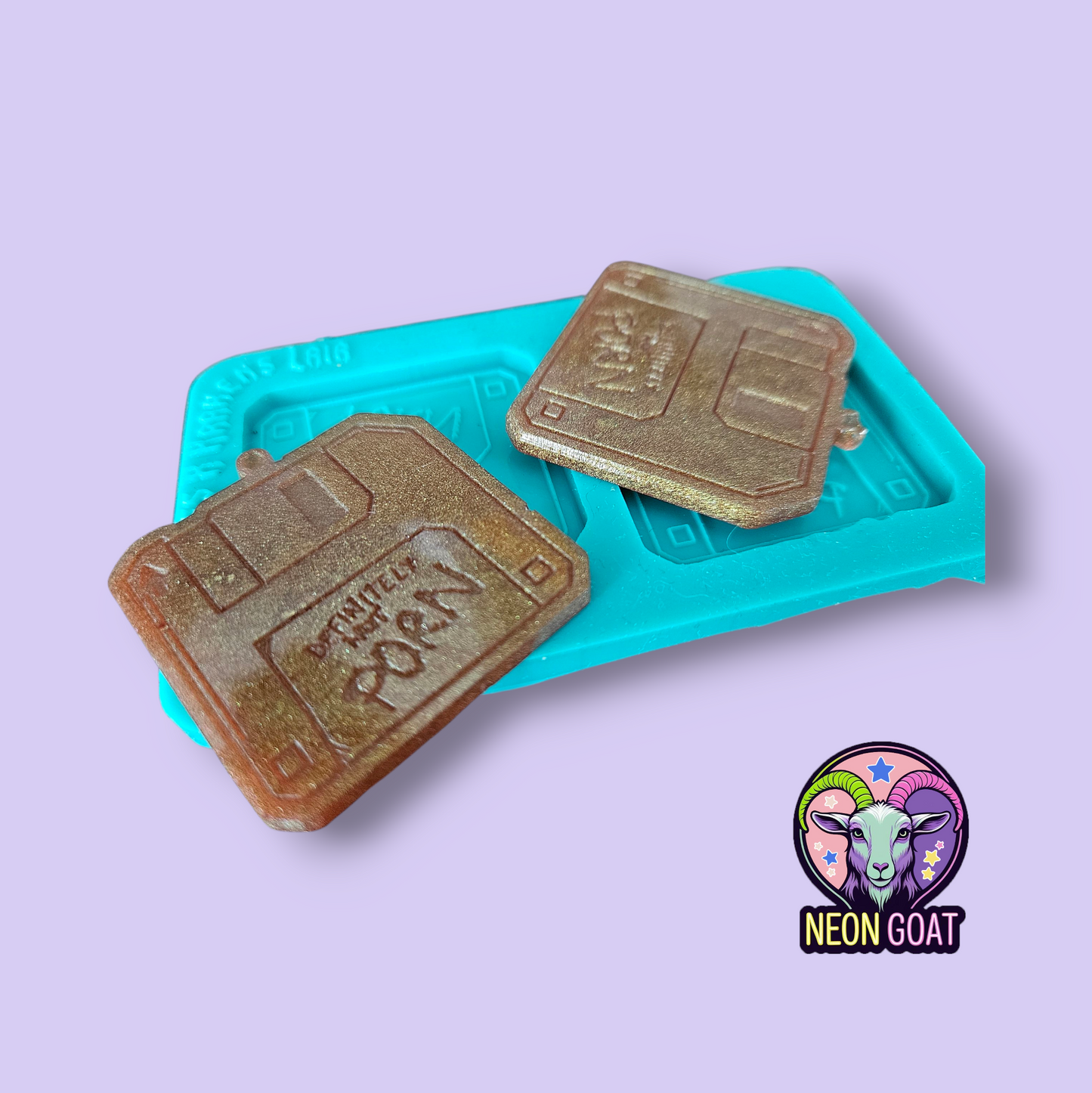 Definitely Not Porn Floppy Disk Silicone Earring Mould | Retro NSFW Resin, Wax, Chocolate, Clay Craft Mould