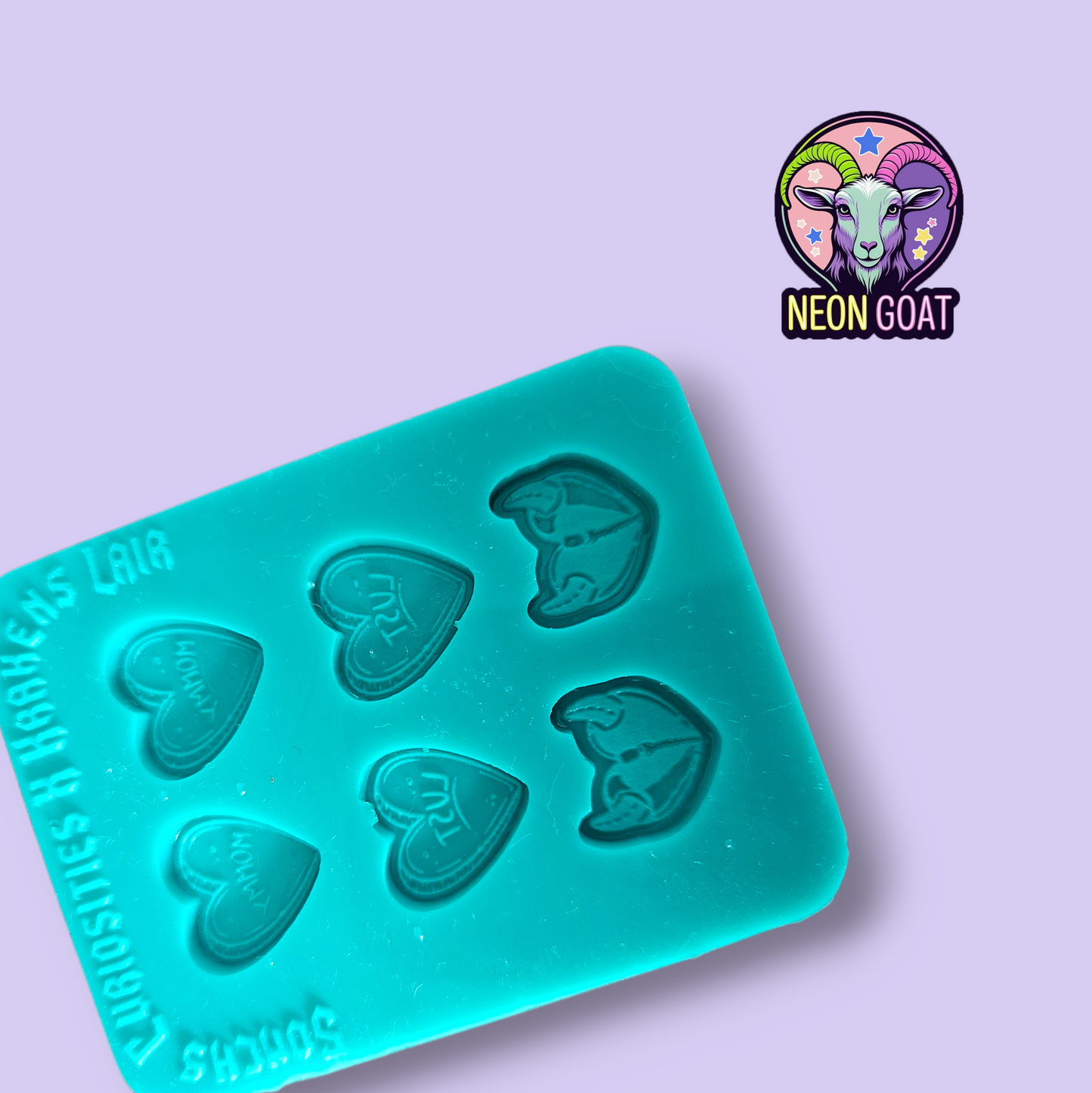 Heart Kink Fetish Mould | Lust Horny Devil Heart | 6x9cm Silicone Mold for Resin, Polymer Clay, UV Resin, Wax, Soap, Plaster | Finished Size 2x2cm