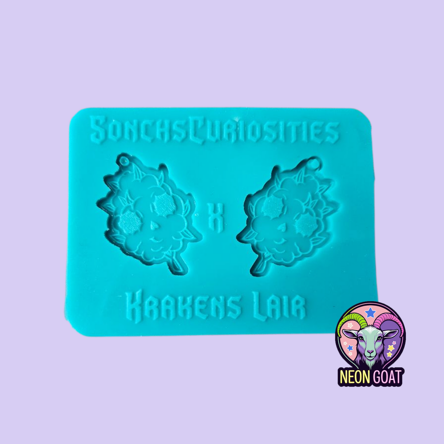 Bud Weed Leaf Earrings Mould | 9x7cm Silicone Mold for Resin, Polymer Clay, UV Resin, Wax, Soap, Plaster | Finished Size 4x3cm | Jewellery Making