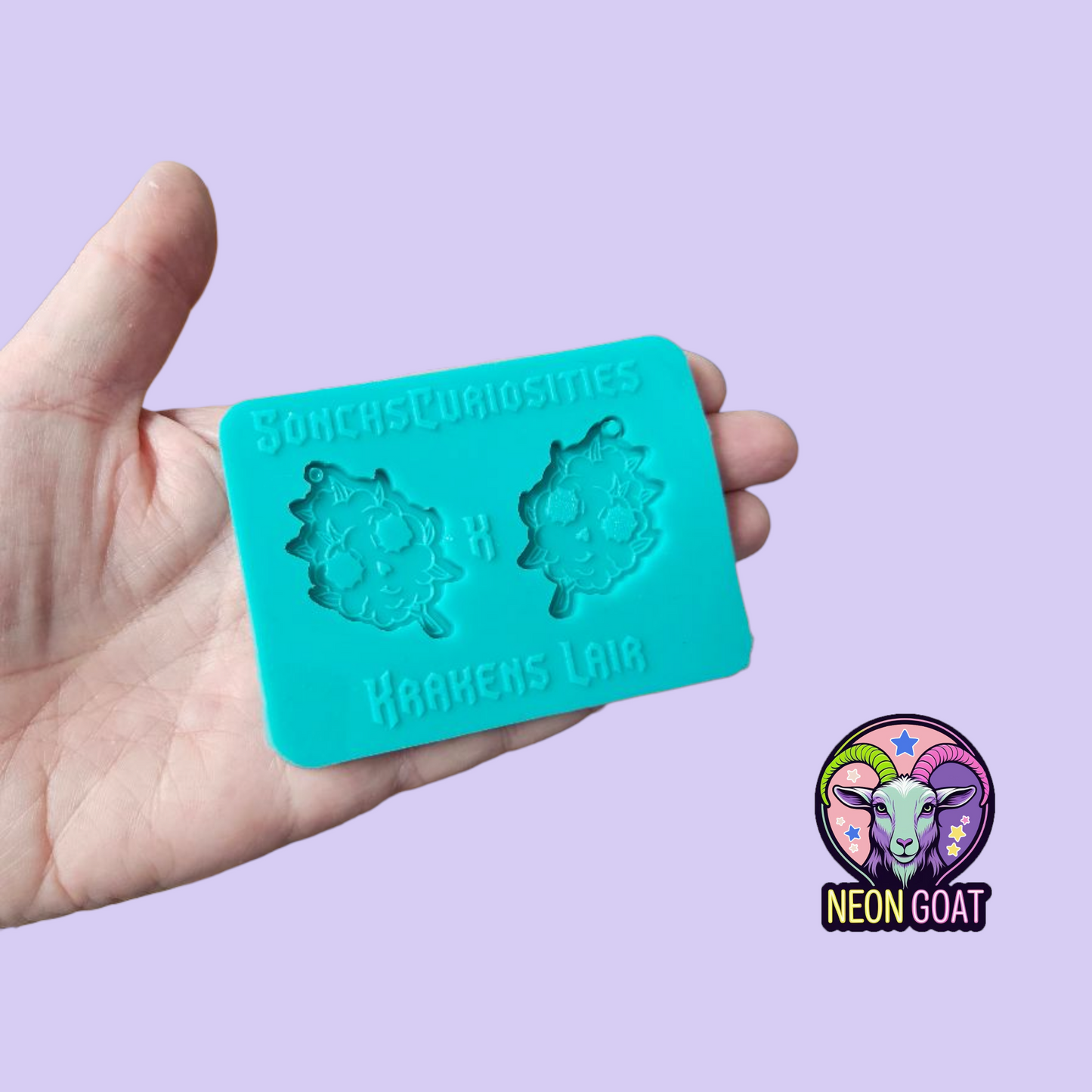 Bud Weed Leaf Earrings Mould | 9x7cm Silicone Mold for Resin, Polymer Clay, UV Resin, Wax, Soap, Plaster | Finished Size 4x3cm | Jewellery Making