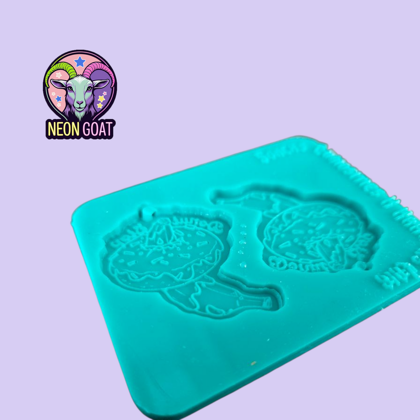 Donut Stop Earrings Mould | Kink Fetish Donut & Banana Earrings | 8x6cm Silicone Mold for Resin, Polymer Clay, UV Resin, Wax, Soap, Plaster | Jewellery Making