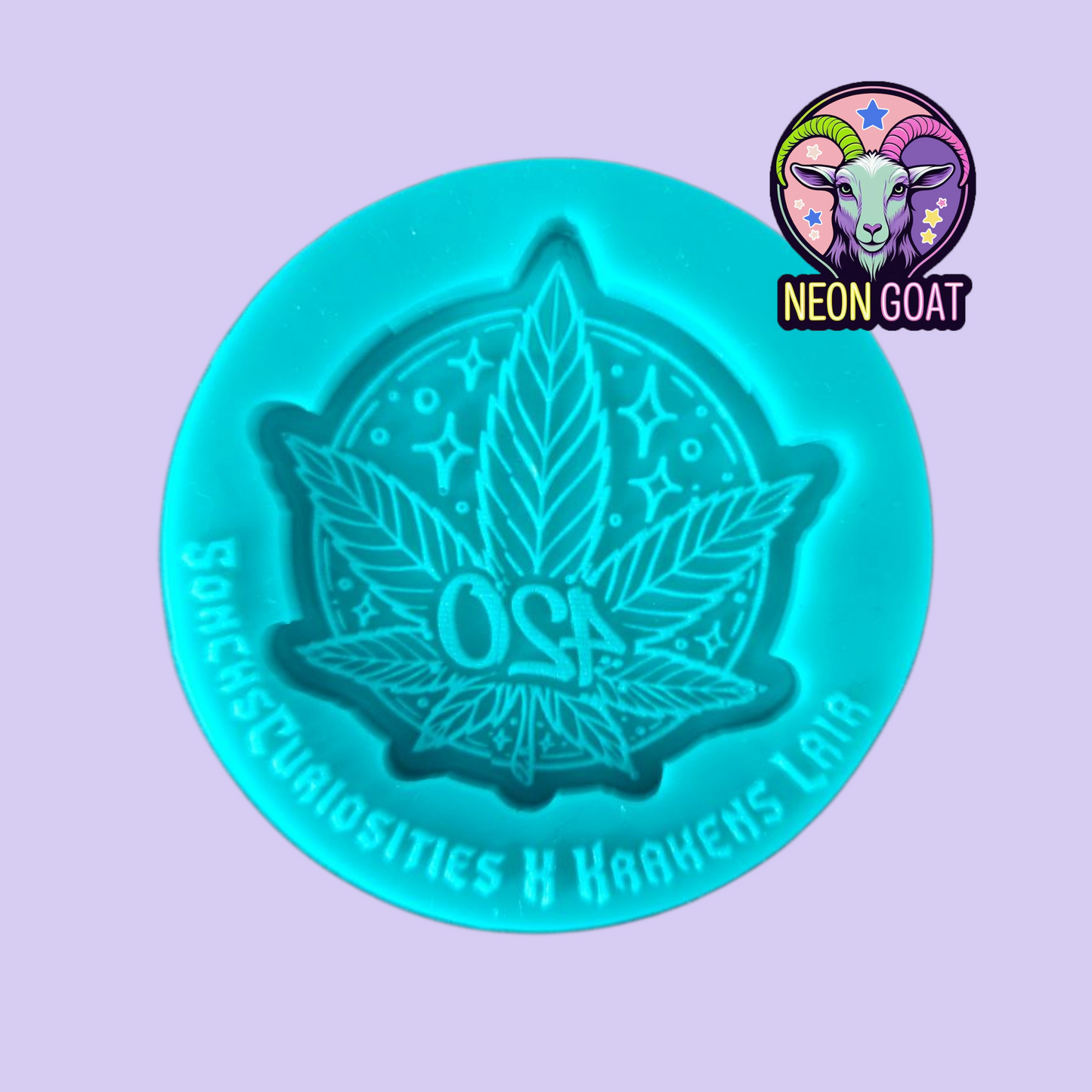 420 Weed Leaf Mould | 6cm Silicone Mold for Resin, Polymer Clay, UV Resin, Wax, Soap, Plaster | Finished Size 5cm | Jewellery Making