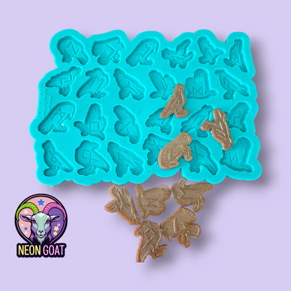 Large Raven Runes Silicone Mold | Palette Mould for Resin, Wax, Chocolate, Clay, Mixed Media & Craft Toppers