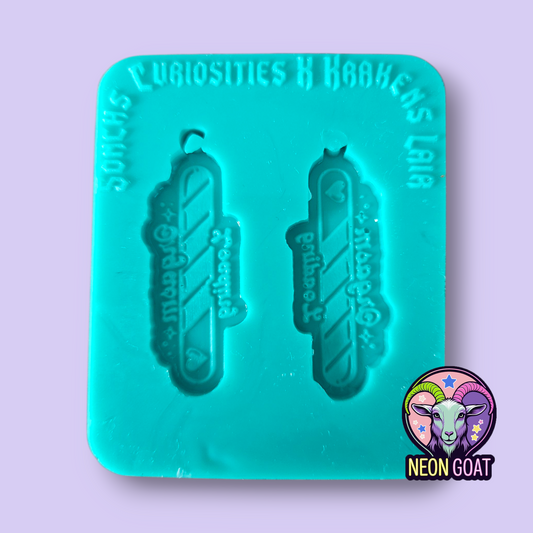 Orgasm Loading NSFW Kink Silicone Earring Mould | Standard or Food Safe | Resin, Wax, Clay, Soap, Chocolate Mould | DIY Craft Mould