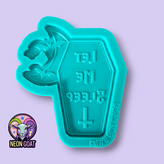 Let Me Sleep Gravestone Silicone Mould | Standard or Food Safe | Resin, Wax, Clay, Soap, Chocolate Mould | DIY Craft Mould