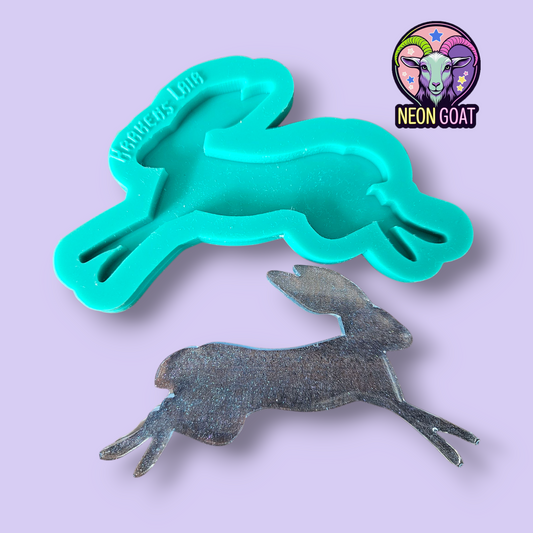 Hare Silicone Mould | Standard or Food Safe | Resin, Wax, Clay, Soap, Chocolate Mould | Flexible DIY Craft Mould