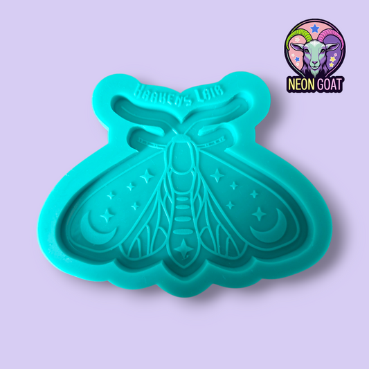 Lunar Moth Silicone Mould | Standard or Food Safe | Resin, Wax, Clay, Soap, Chocolate Mould | Flexible DIY Craft Mould
