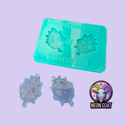 Bud Weed Leaf Earrings Mould | 9x7cm Silicone Mold for Resin, Polymer Clay, UV Resin, Wax, Soap, Plaster | Finished Size 4x3cm | Jewellery Making