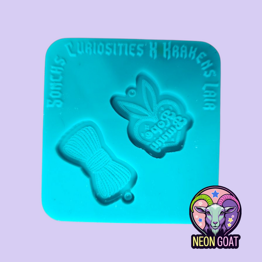 Rope Bunny Earrings Kink Fetish Mould | 6cm Silicone Mold for Resin, Polymer Clay, UV Resin, Wax, Soap, Plaster