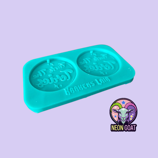 Fuck The Tories Earrings Mould | 9x6cm Silicone Mold for Resin, Polymer Clay, UV Resin, Wax, Soap, Plaster | Finished Size 4cm | Jewellery Making