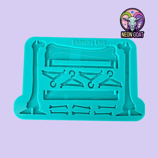 Goth Bone Jewellery Hanger Silicone Mold | Food Grade or Resin Mould | Gothic Jewellery Display Organizer