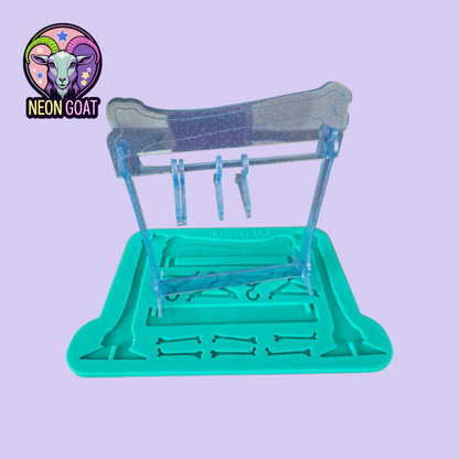 Goth Bone Jewellery Hanger Silicone Mold | Food Grade or Resin Mould | Gothic Jewellery Display Organizer