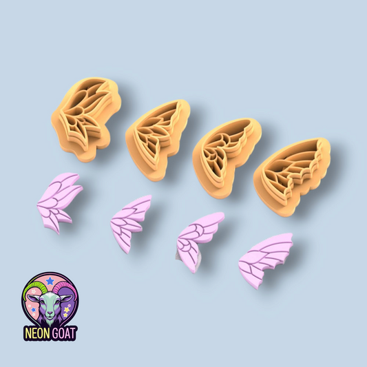 Butterfly Wings Polymer Clay Cutter Set of 4 – Handmade Clay Tools for Earrings, Jewellery Making & Craft Supplies