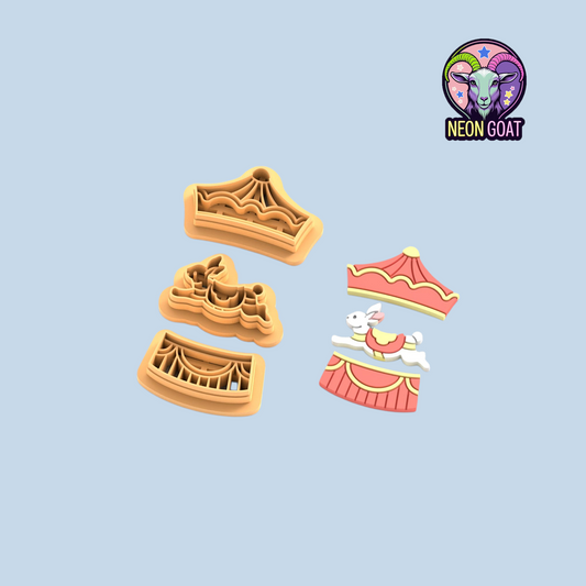Circus Bunny Polymer Clay Cutter – Earring Cutter, Clay Jewellery Tool, Ceramic Cutter, Animal Clay Tools for DIY Crafts
