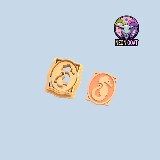 Framed Seahorse Polymer Clay Cutter – Ocean Animal Clay Cutter, Earring Cutter, Clay Jewellery Tools, Beach Theme Clay Supplies