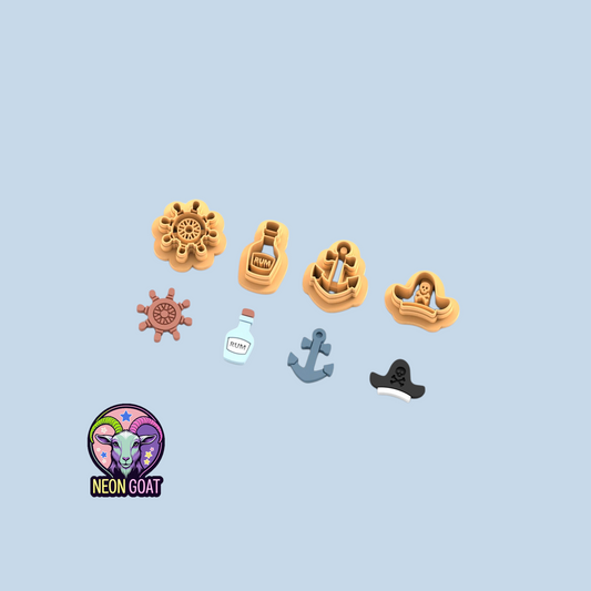 Pirate Polymer Clay Cutter Set – Earring Cutter, Cookie Cutter, Clay Tools for Jewellery Making & Crafts